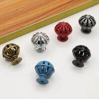 ✽ↂ☢ Colorful Style Cabinet Door Handle Bird Cage Hollowed Out Handle Cabinet Drawer Handle Creative Ball Shaped Single Hole Handle