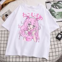 Sweet Cute Cartoon Japanese Street Student Pink Fun Kawaii Retro Tshirt