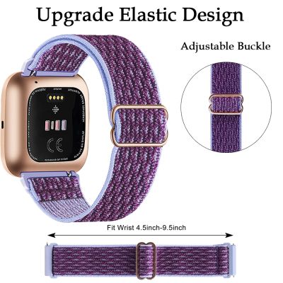gdfhfj Nylon Strap For Fitbit Versa 2 1 Band Watchband Wristband Bracelet For Fitbit Versa Lite/ Versa 2 Strap Buckle Elastic band