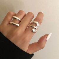 Europe and the United States exaggerated staggered geometric ring ins personality hip-hop punk wind restoring ancient ways ring opening joker female jewelry