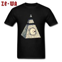 T Shirt Men Egyptian Pyramids Tshirt All Seeing Eye 3D Print T-shirt Rebel Gift Vintage Black Clothing Guys Cotton Tops Horror
