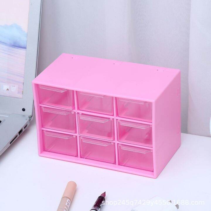 cod-ins-style-girl-bedroom-nine-grid-storage-box-9-grid-hand-account-tape-transparent-drawer-style-desktop