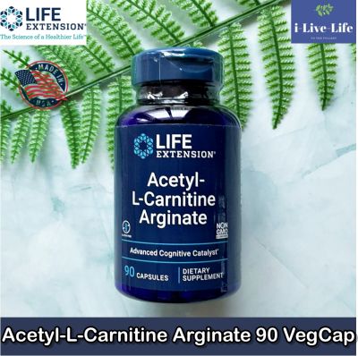 อะเซทิล-แอล-คาร์นิทีน Acetyl-L-Carnitine Arginate 90 VegCap - Life Extension