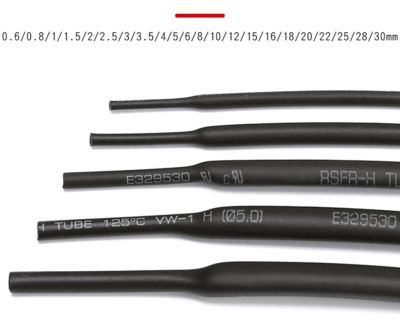 【cw】 1 Meter/lot 2:1 0.6mm 0.8mm 1mm 1.5mm 2mm 2.5mm 3mm 3.5mm 4mm 4.5mm Shrink Heatshrink Tubing Tube Sleeving Wrap Wire