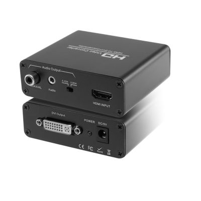 HDMI ที่ใช้งานร่วมกับอะแดปเตอร์เสียงและตัวแปลงวิดีโอไปยังดีวีไอสำหรับคอมพิวเตอร์ PS4เครื่องแล็ปท็อปไปยังดีวีไอหน้าจอ DVI พร้อมเสียงออก