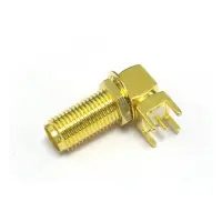 1pc SMA Female Jack nut RF Coax Connector PCB Cable Right Angle Goldplated NEW wholesale