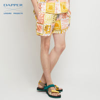 DAPPER x LEISURE PROJECTS กางเกงขาสั้น Retro Block Motif สีเหลือง