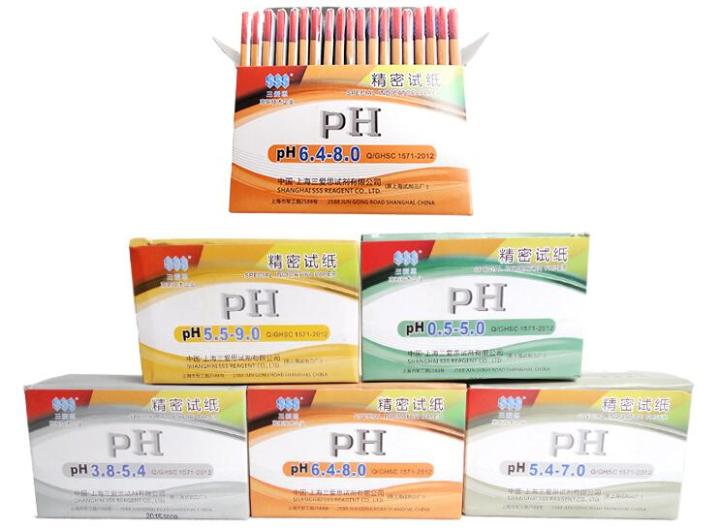 SSS Precise PH Test Paper 5.5-9.0/0.5-5.0/3.8-5.4 Degree PH Value Test Paper 20 packages/lot Inspection Tools