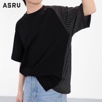 ASRV เสื้อยืดผู้ชายแฟชั่นใหม่แขนสั้นสะดวกสบายและระบายอากาศผู้ชายแขนสั้นลายใหม่