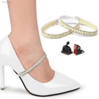 ♟✸℗ 1 Pair Rhinestone Elastic Shoe Ankle Straps Detachable Shoe Band Heel Straps Woman High Heel Shoes Fixing Strap Shoe Sccessories