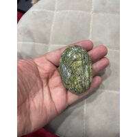 1 Pc Natural serpentine plam stone for healing