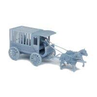 Outland Models Train Layout Old West Horse Carriage Prisoner Wagon 1:64 S Scale