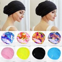 Women Swimming Cap Swimming Caps Hat Stretch Drape Swim Pool Sport Elastic Nylon Turban Long Hair Bathing Wrap Swim Caps