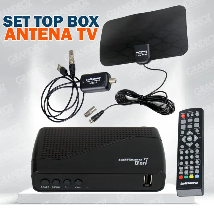 BIEN7 Set Top Box Antena TV Digital + Booster Amplifier Analog
