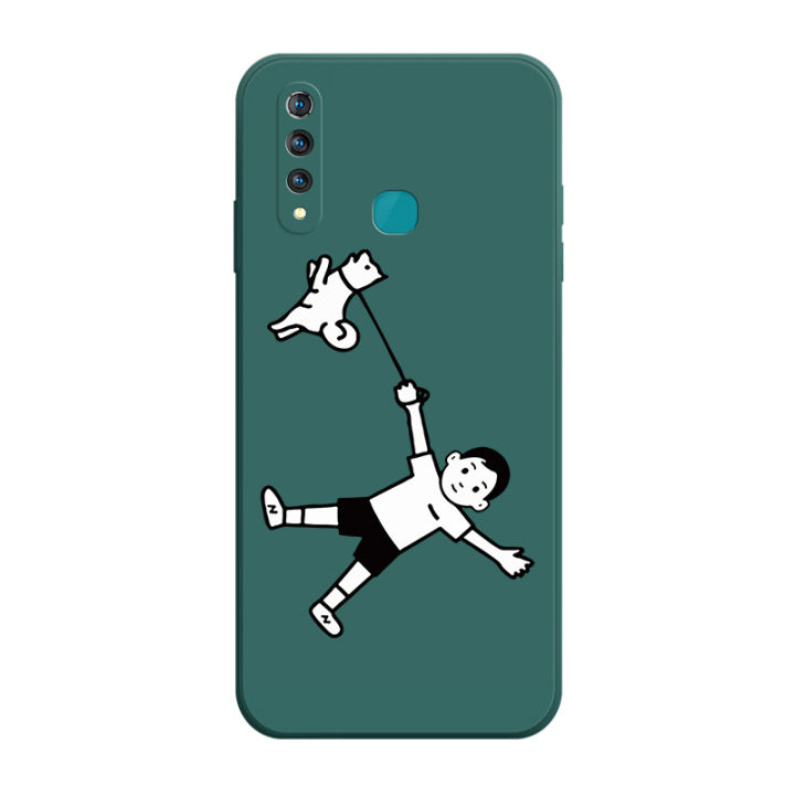 เคส-vivo-z5x-case-การ์ตูนด็อก-เคสกันกระแทกซิลิโคนเหลวแบบเต็มรูปแบบต้นฉบับสี่เหลี่ยมจัตุรัสตัวป้องกันกล้องด้านหลัง