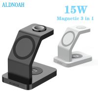 ZZOOI 15W 3 in 1 Magnetic Wireless Charger For iPhone 13 12 Pro Max Mini Apple Watch 7 6 5 4 3 Airpods Pro Fast Charging Dock Station