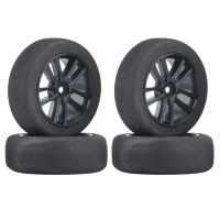 4Pcs 66mm Foam Tire Sponge Tyre Wheel Rim Set for Wltoys 144001 124016 124017 124018 124019 104001 RC Car Upgrade Parts Adhesives Tape