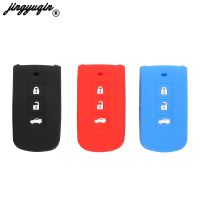 fgjfykjd jingyuqin 3 Buttons Silicone key fob skin cover case set for Mitsubishi Outlander 10 Pajero Sport EX ASX Colt Grandis L200 Smart