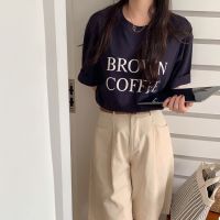 chuuchop_พร้อมส่ง(C7692) ?? BROWN COFFEE tee เสื้อยืดแขนสั้น มี5สี