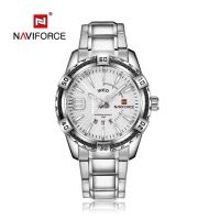 ⌚2023 NAVIFORCE แบรนด์หรูนาฬิกาข้อมือสำหรับผู้ชายนาฬิกานาฬิกาทหารกันน้ำทำจากเหล็กทั้งนาฬิกาควอทซ์ชายมีปฏิทิน