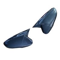 Car Rearview Mirror Cover Ox Horn Side Mirror Shell Reverse Caps Trim for Hyundai Veloster 2011-2015 Carbon Fiber