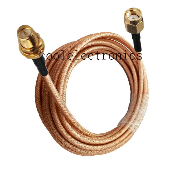 RG400 RP-SMA Male to RP-SMA Female Connector Double Shielded Copper Braid RF Coaxial cable 50ohm 10/15/20/30/50CM 1/2/3/5/10M