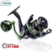 Ultralight Spinning Fishing Reel อัตราทดเกียร์5.2:1 13 + 1bb Max Drag Power Fishing Tackle พร้อมที่จับโลหะ