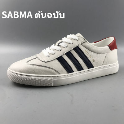 SAMBA รองเท้าหนังรองเท้าลำลองสำหรับผู้ชาย,รองเท้ากีฬาใหม่รองเท้าแฟชั่นแบบสบายๆคลาสสิกสามแท่ง