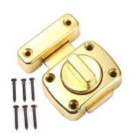 Zinc Alloy Safety Door Slide-Lock Kitchen Cabinet Keyless Twist Lock Rotate Bolt Door Latch Easy Installation Door Hardware Locks Metal film resistanc