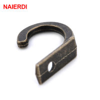 NAIERDI 30PCS Antique Hooks Small Wall Hanger Buckle Horn Lock Clasp Hook Hasp Latch For Wooden Jewelry Box Furniture Hardware