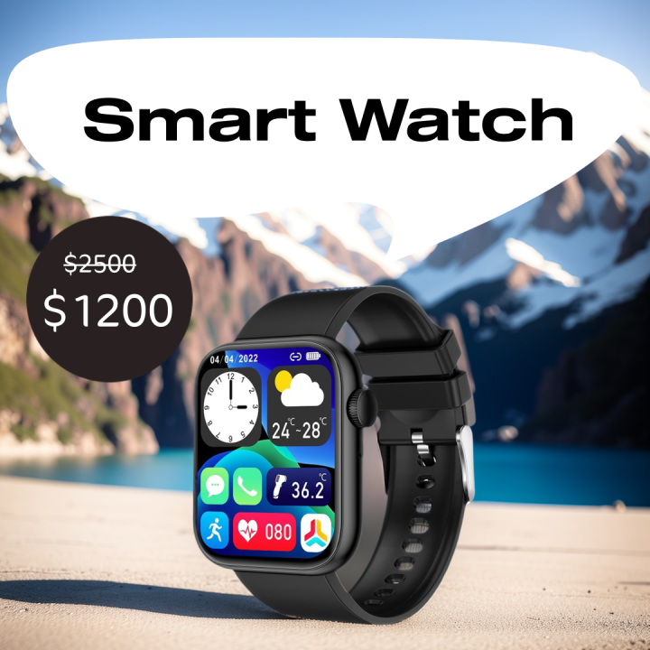 Smart Watch HD Touch Screen Temperature and Heart Rate Health