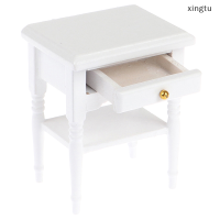 ?[xingtu] 1PC 1:12 dollhouse Miniature Furniture ตู้ข้างเตียงตุ๊กตาตกแต่งบ้าน