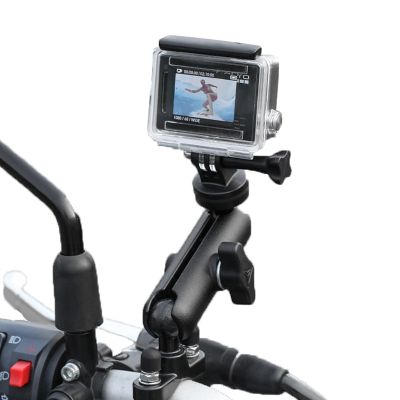 รถจักรยานยนต์รอบสกูตเตอร์ยึดที่วางมือจับกระจกมองหลังยืนสำหรับ Gopro insta360 กล้องแอคชั่น
