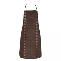 Vintage Leather Textures Print Apron for Men Women Unisex Adult Chef Kitchen Cooking Medieval Style Tablier Cuisine Painting