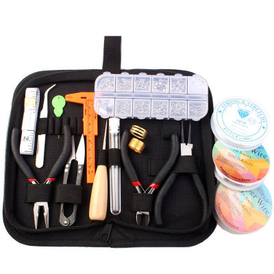 Jewelry Making Supplies Kit with Jewelry Wires and Jewelry Findings Starter Kit Jewelry Beading Making and Repair Tools Kit