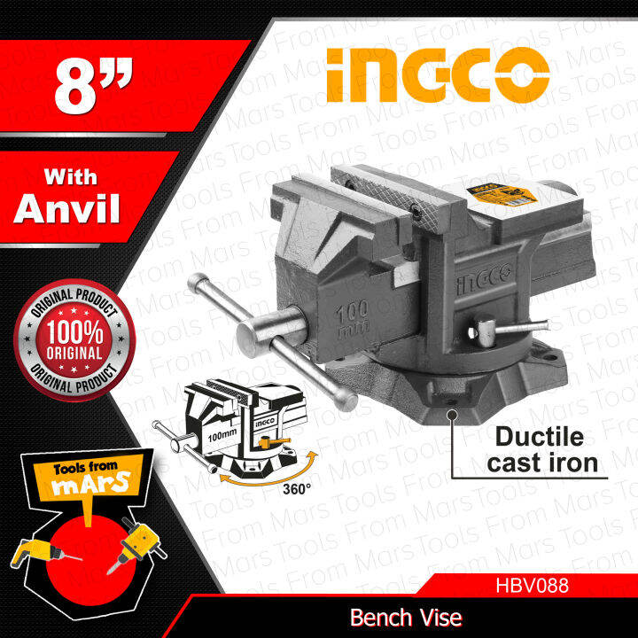 INGCO Bench Vice Industrial Heavy Duty 8" HBV088 •TOOLS FROM MARS• IHT ...