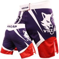 กางเกงมวยไทยมวย Vszap สำหรับการแข่งขันเทรนนิ่งกางเกง MMA แบบหมาป่ากางเกงต่อสู้ฟิตเนสกีฬาวิ่งชายหาด