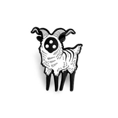Enamel Pins Abstract Three Eyes Sheep Brooch Buckle for Collar Bag Lapel Pin Shirt Badge Jewelry Gift Friend Howls Moving Castle