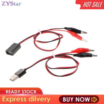 ZYStar คลิปหนีบผมปากจระเข้ USB ชายกับสายอะแดปเตอร์ทดสอบตัวเมีย53ซม.