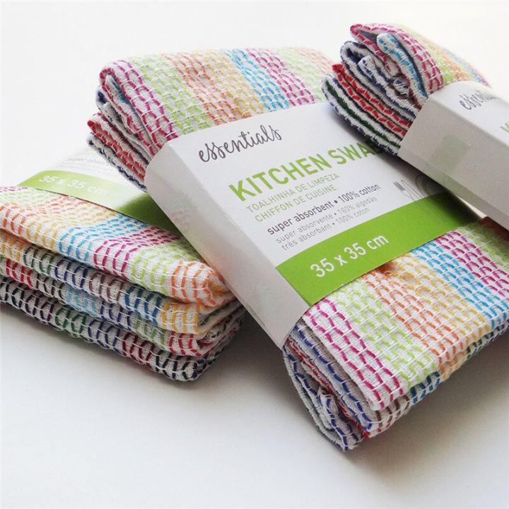 4pcs-34x34cm-double-sided-absorbent-kitchen-swab-dish-cloth-non-stick-oil-wipes-scouring-pad-cotton-towels