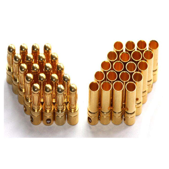 20 Pieces 10 pairs 3.5mm RC GoldBullet Gold Bullet Connector Battery ...