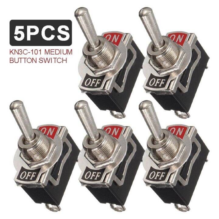 5pcs Newest Toggle Switch 12V 24V 220V 230V Volt 10A ON OFF 2 Pole ...