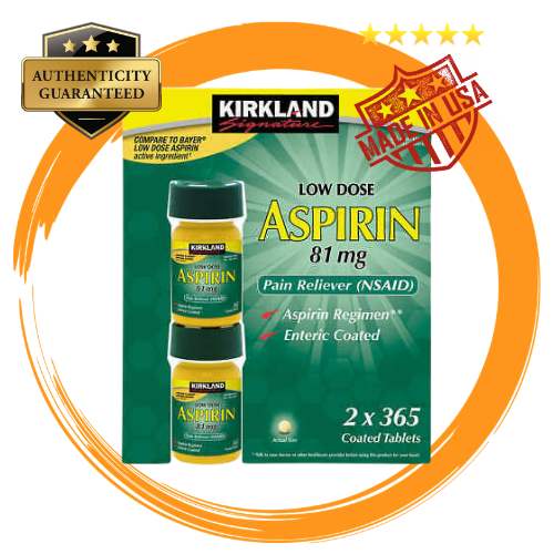 Kirkland Signature Low Aspirin Pain Reliver Expiry Date 12.2023 (NSAID