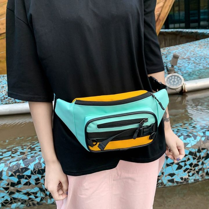 fashion-อเนกประสงค์หญิงผ้าใบเอวกระเป๋าสำหรับผู้หญิงสีตีf-annyบอมแพ็คซิปกระเป๋าเข็มขัด