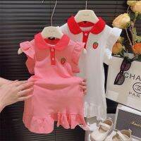 CUTE BABY?พร้อมส่ง?ชุดเดรสเด็กผู้หญิง ชุดกระโปรงคอปก สำหรับเด็กผู้หญิง(805)