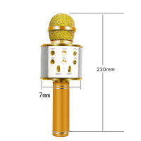 WS858 Portable Bluetooth Microphone Wireless Karaok USB Microphone Mini K Concert Hall Plays High Performance Music