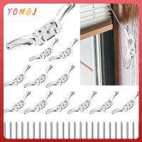 YONGJ 12 Pcs พลาสติกทำจากพลาสติก ปุ่มสตั๊ดสายไฟ สกรูสแตนเลสสตีล โปร่งใสโปร่งใส มู่ลี่ cleat ของใหม่ พุกผ้าม่าน หน้าต่างหน้าต่างหน้าต่าง