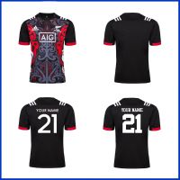 MAORI All Black Home Performance Jersey เสื้อยืด18/19รักบี้2020ทั้งหมด Blacks Maori Home Jersey นิวซีแลนด์ทั้งหมด Blacks รักบี้ Jersey ขนาด S--3XL