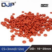 ❅✟┋ 10PCS/lot Red Silicon Ring Silicone/VMQ O ring OD10/11/12/13/14/15/16/17/18/19/20x3mm Thickness Rubber O-Ring Seal Gaskets