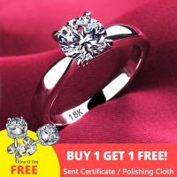 Never Fade Luxury Original Rings For Women Engagement Gift Proposal Jewelry Bride Wedding Bands Allergy Free (Sent Earrings)